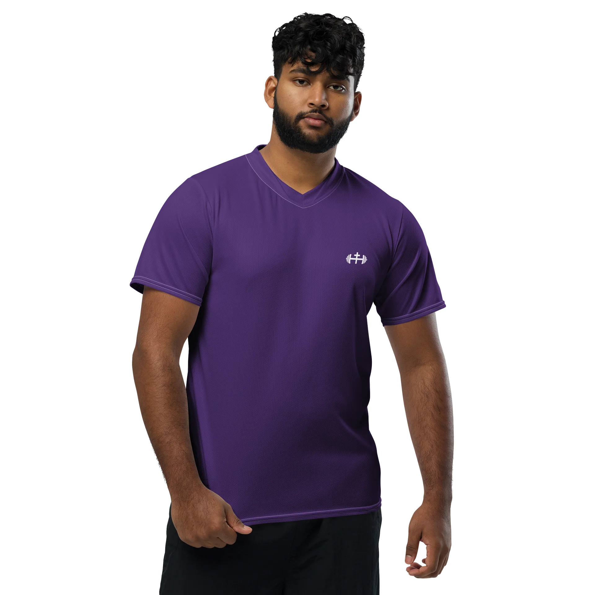 His House Mens Performance V-Neck T-Shirt - Purple product image (1)