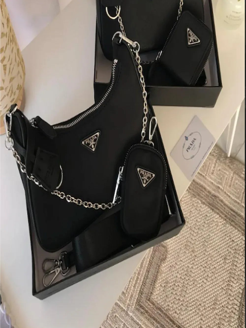 PRADA حقيبة نسائية برادا هاي كوالتي مصنوعة من قماش product image (11)