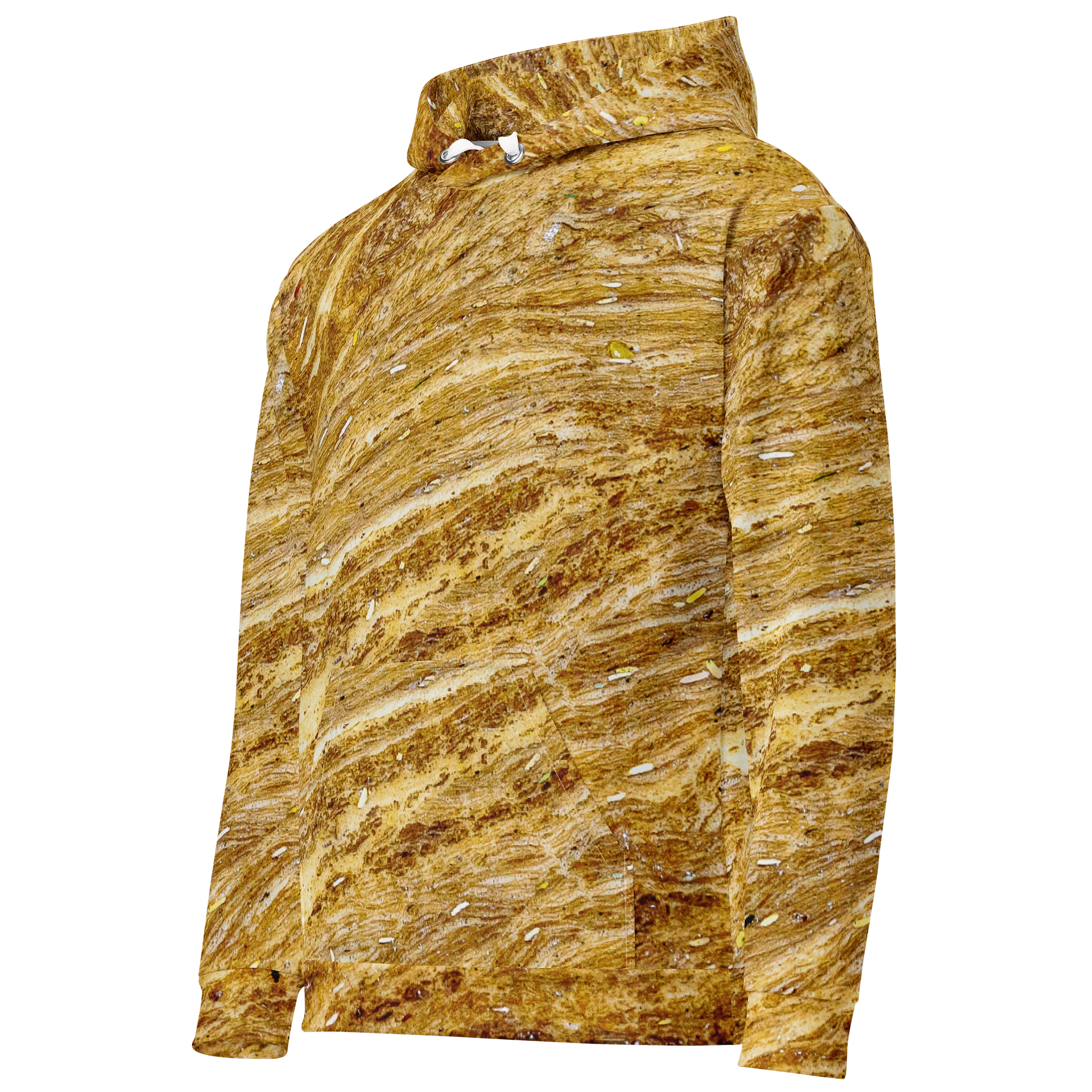 Golden Strata All-Over Print Unisex Cotton Streetwear Hoodie product image (3)