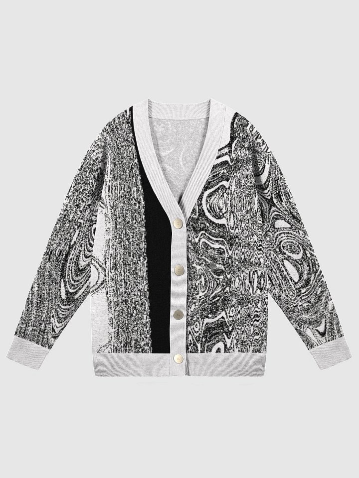 Black and white Cardigan stiched product image (1)