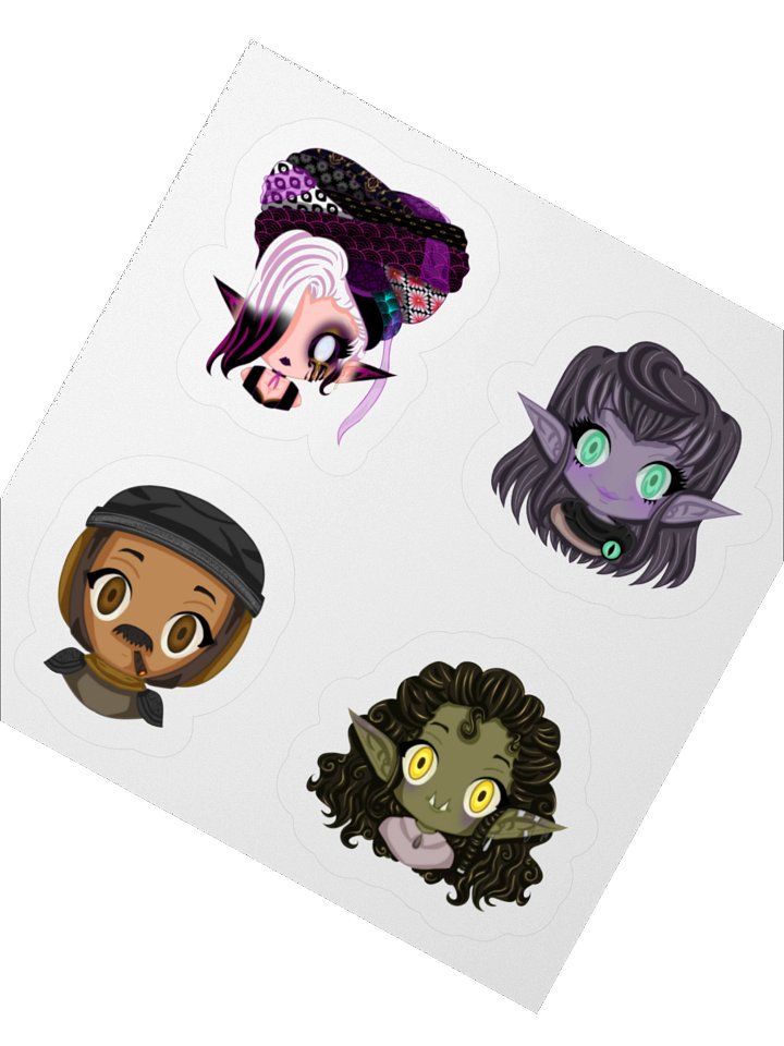 Red Comet Chibi Head Stickers product image (4)