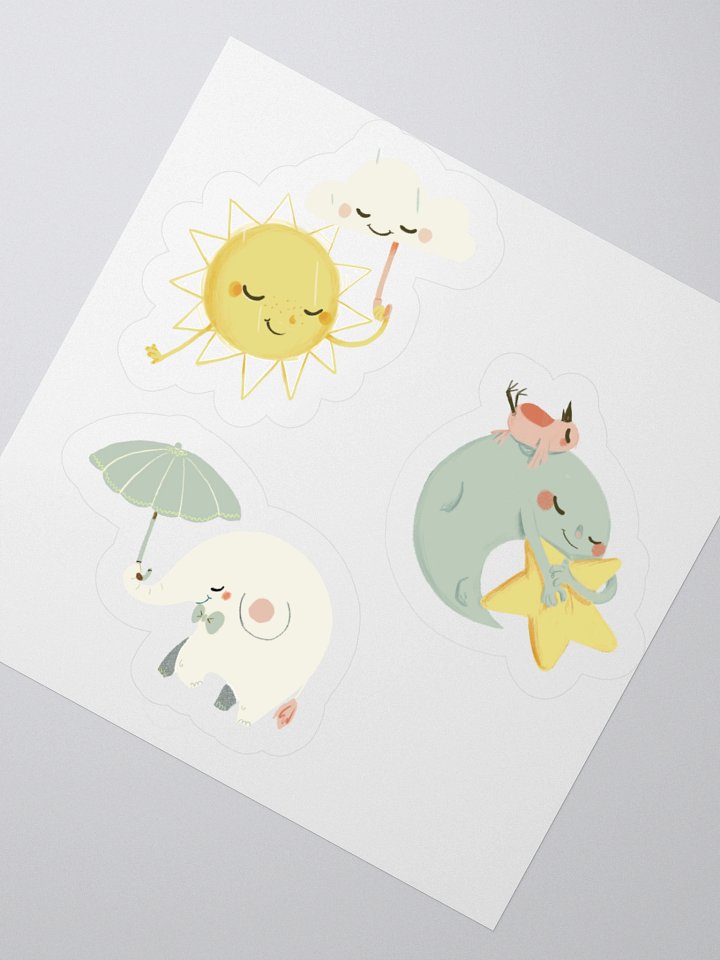 Sweet Dreams – Nursery Wall Sticker Set with Moon, Sun & Friends product image (5)