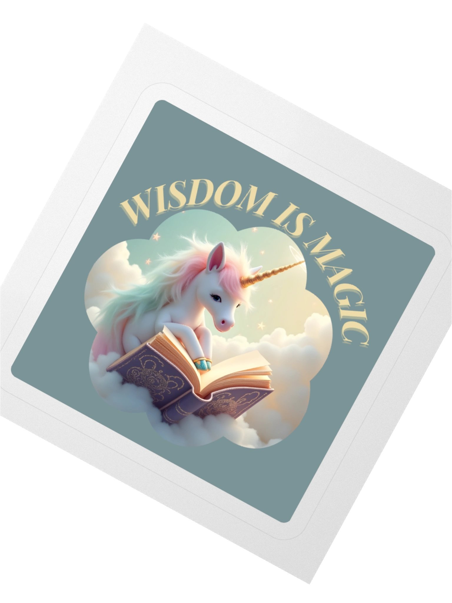Wisdom Is Magic - Cute Unicorn Sticker product image (2)