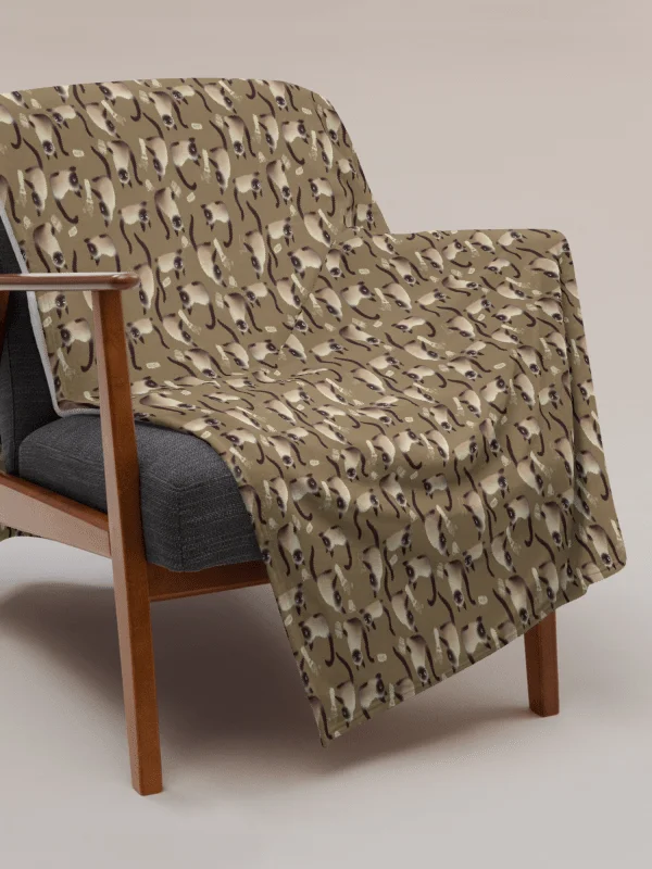 Bad Siamese Cats Knocking Stuff Over Throw Blanket, Brown product image (15)