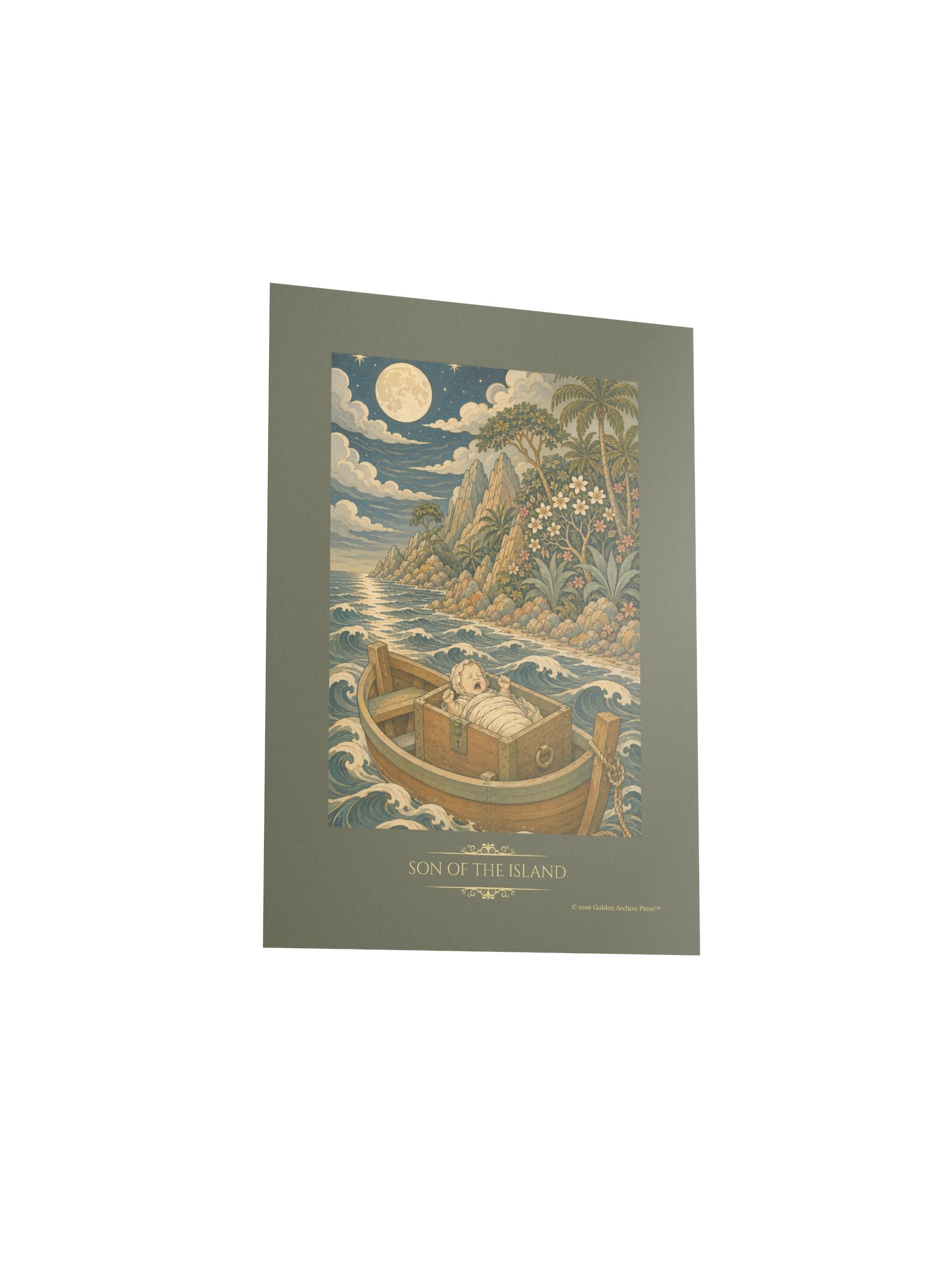 Son of the Island — Art Nouveau Art Print (Baby and Sea) product image (21)