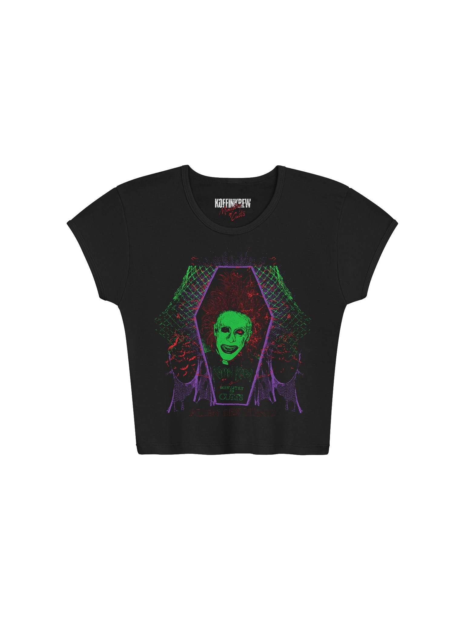 Retro Fiend Womens Ribbed Baby Tee Crop Top product image (1)