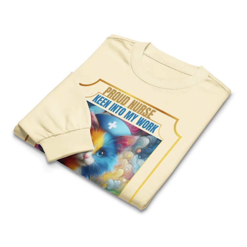 Whimsical Nurse Cat Long Sleeve Shirt product image (27)