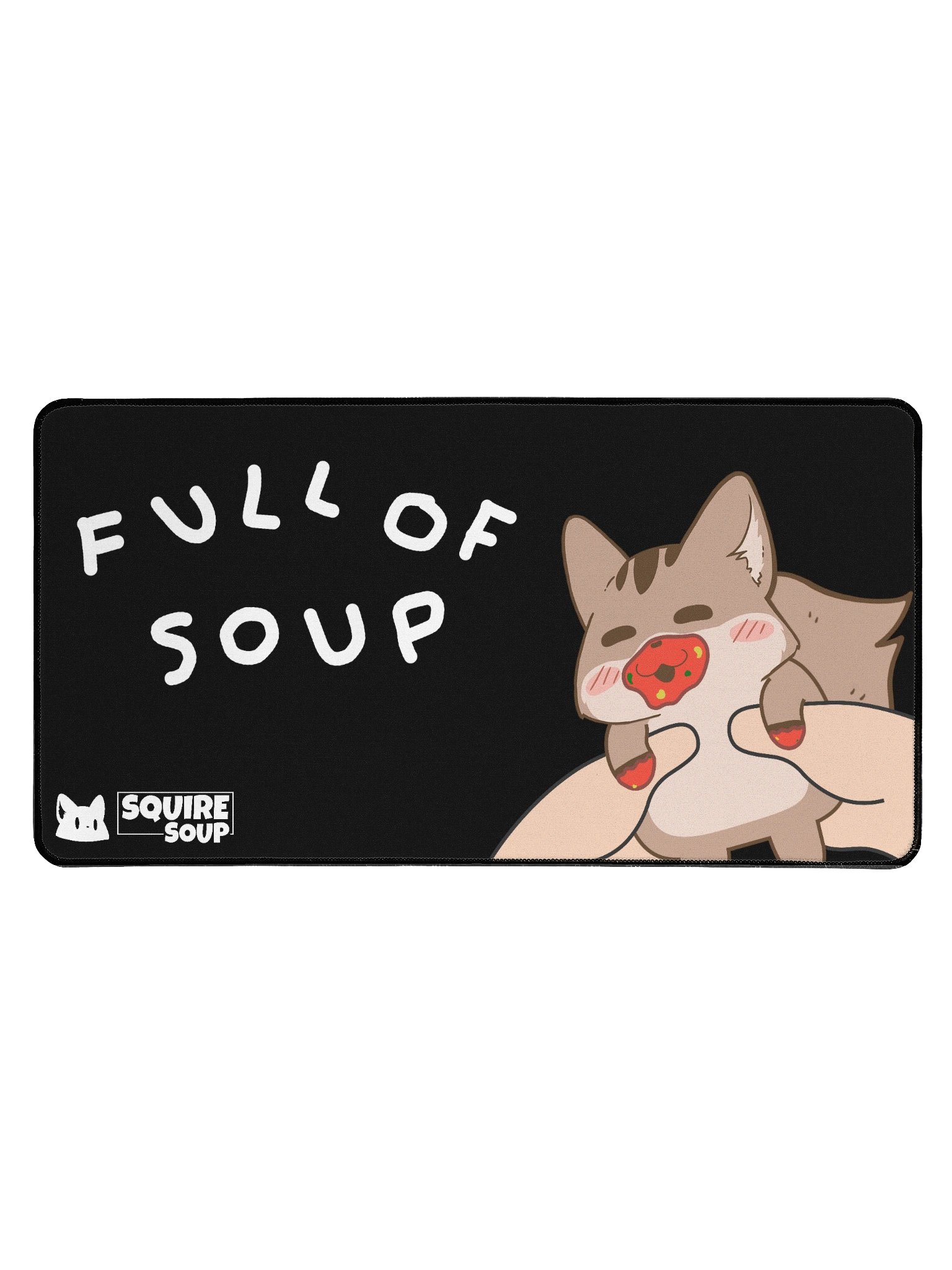 Full of Soup Desk Mat BLACK product image (1)
