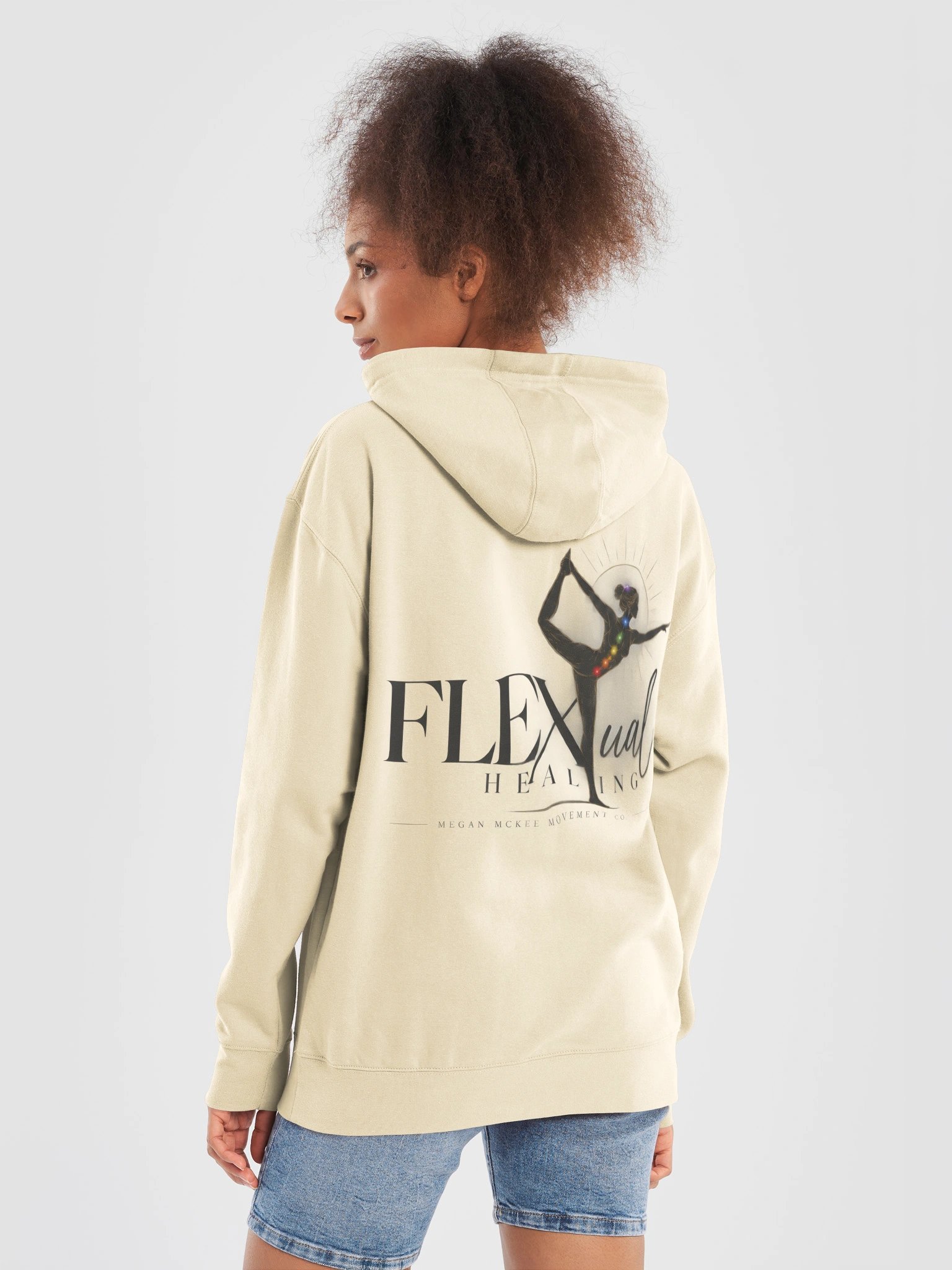 FLEXual Healing Unisex Hoodie- Dancer's Pose Chakra Edition product image (18)