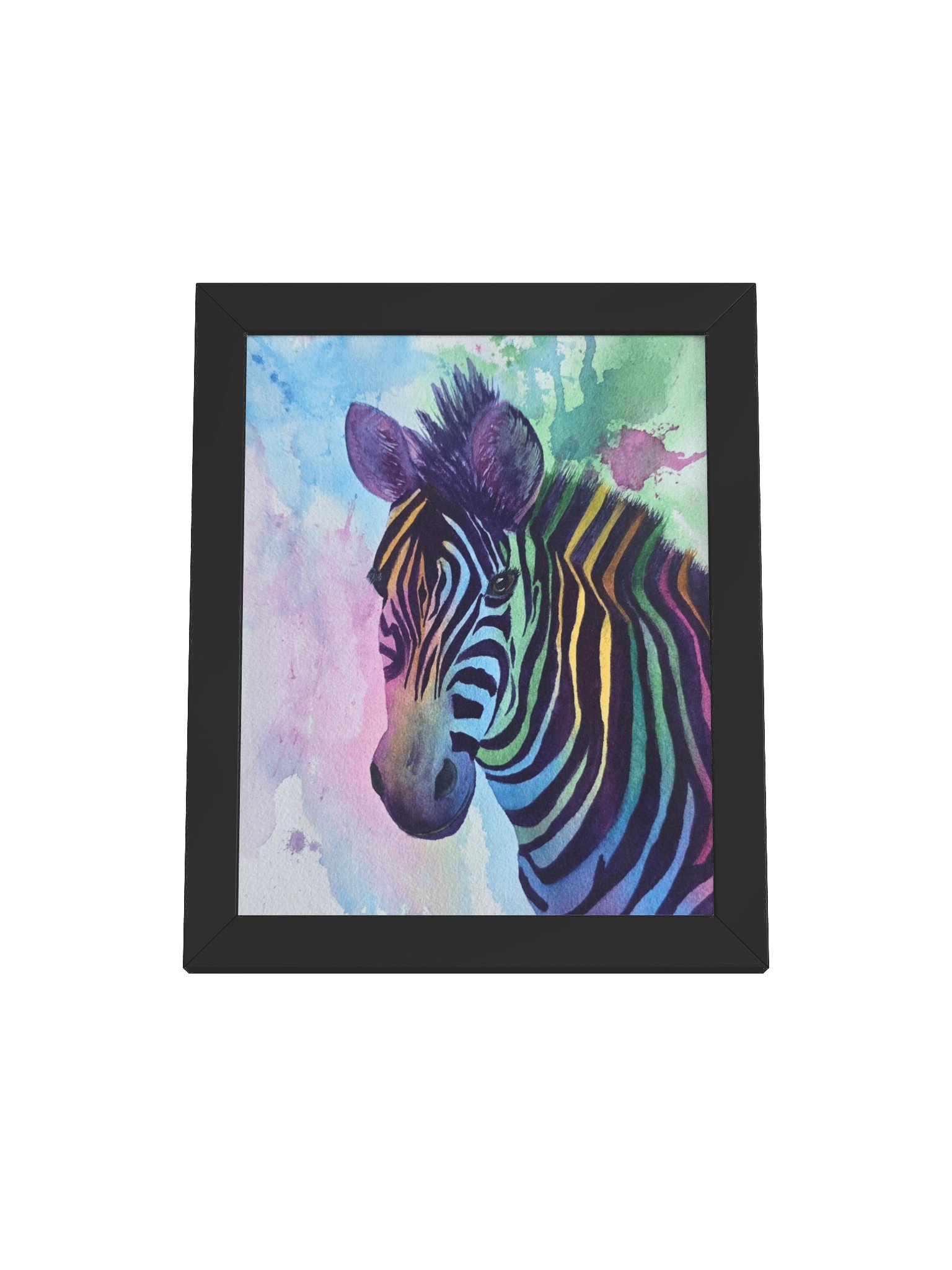 Rainbow Zebra - Framed Poster product image (1)
