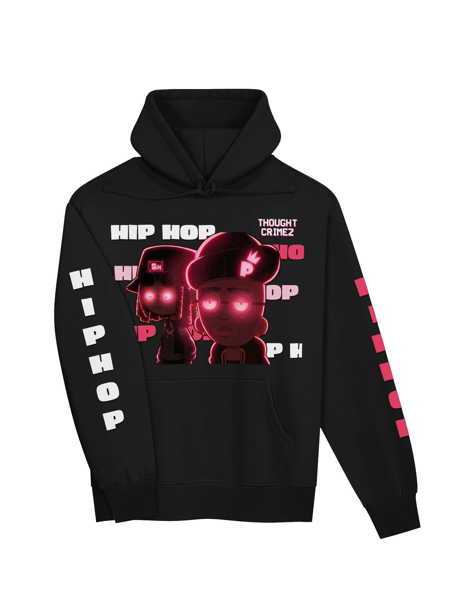 HIP HOP DARK CRIMEZ Neon Graphic Hoodie product image (8)