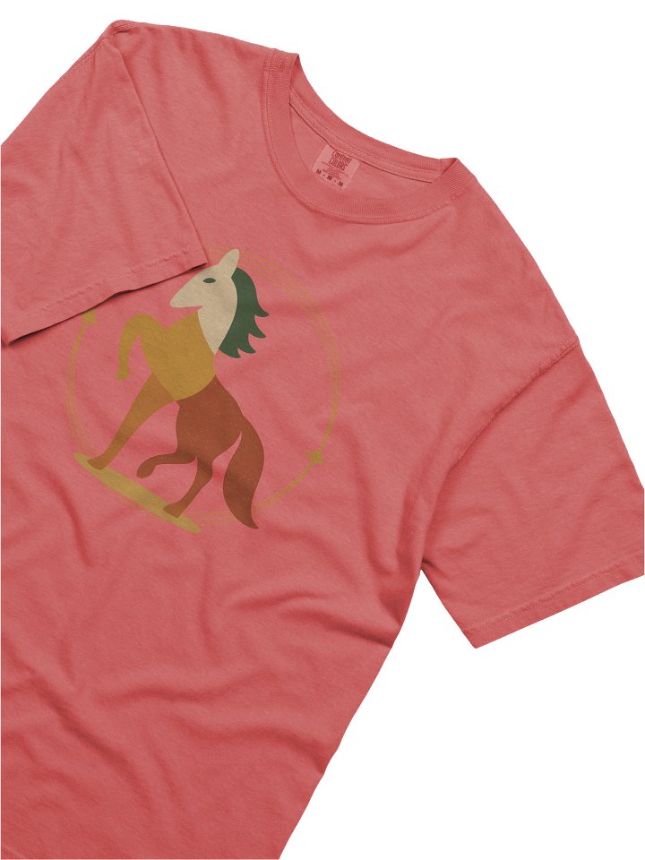 Patchwork Stallion – Modular Myth on Cotton - Star-Framed Statement Tee - by M-Art & Design product image (2)