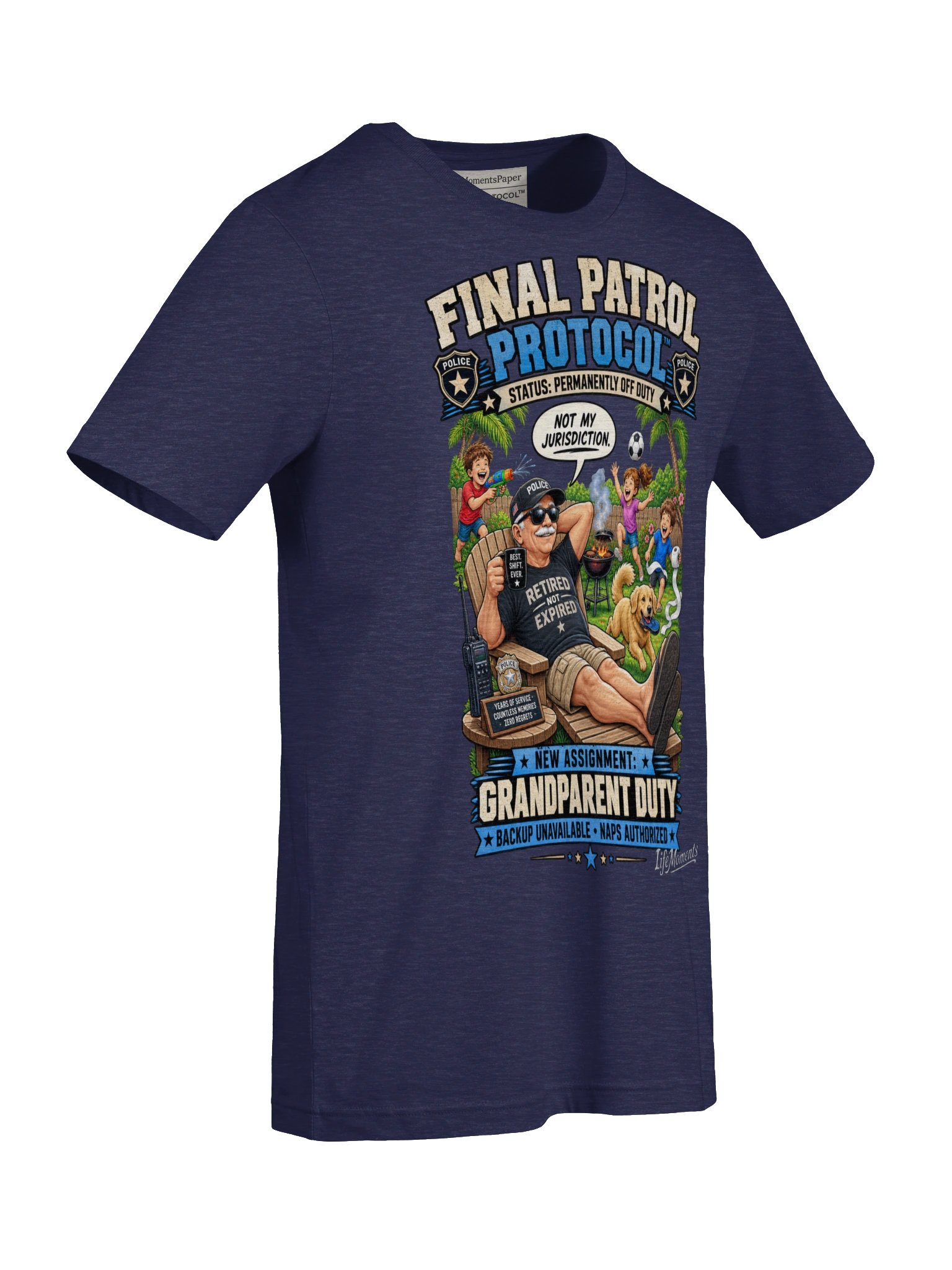 Retired Police Officer Shirt | Funny Grandparent Duty Cop Gift product image (27)