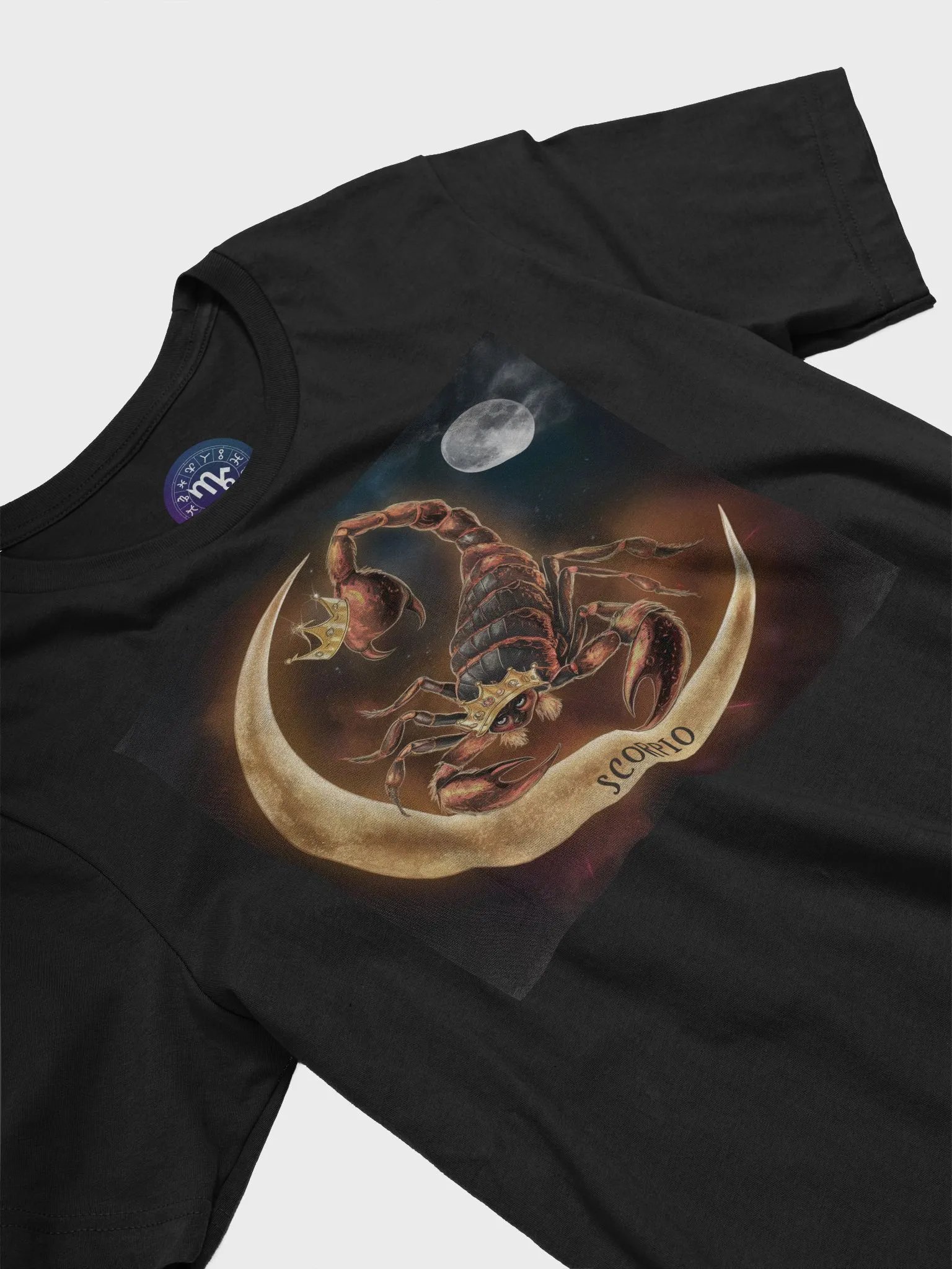 Unisex Scorpio Zodiac T-Shirt with Crowned Scorpion Design product image (5)