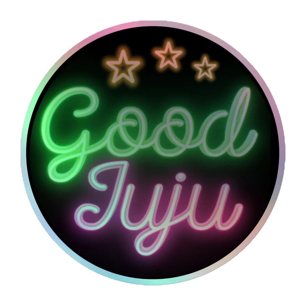 Holographic Neon Good Juju Sticker product image (1)