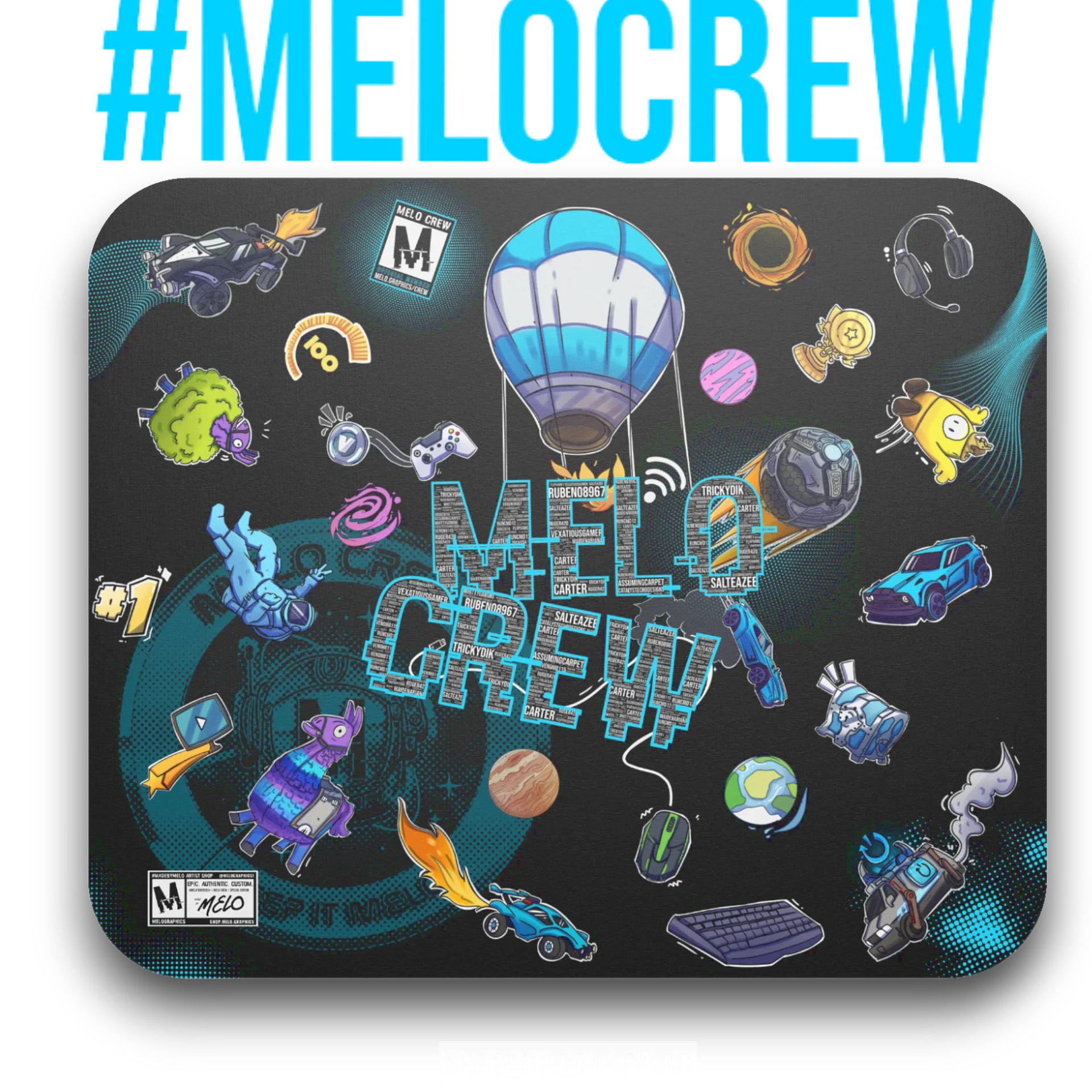 #MELOtober 2024 Personalized MELO CREW Chaos - Mouse Pad | #MadeByMELO product image (3)