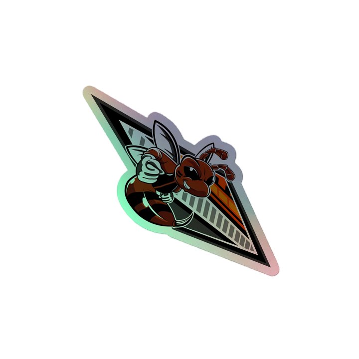 Angry Bee Holographic Sticker product image (2)