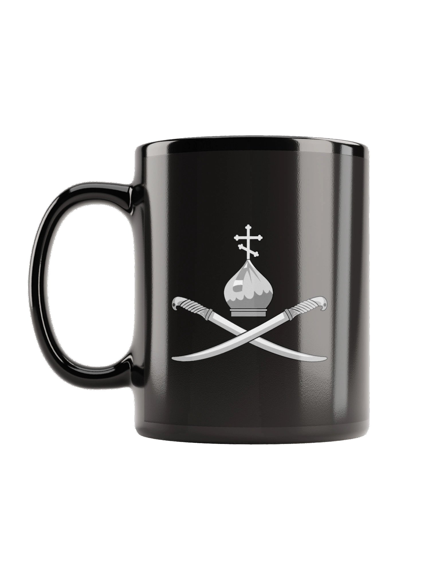 Orthodox Dome and Crossed Sabers Black Mug product image (1)