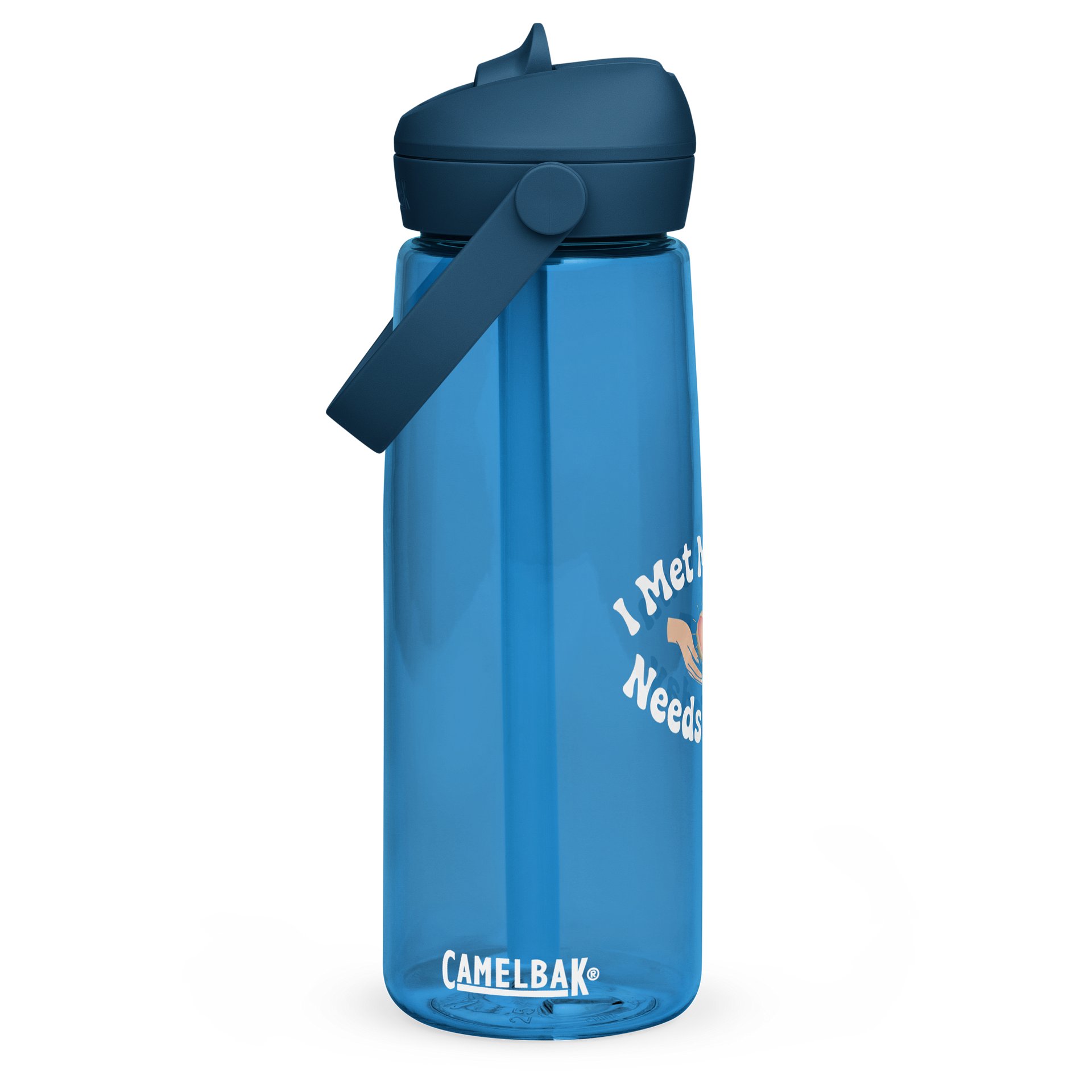 “I Met My Own Needs Today” Blue Water Bottle product image (1)