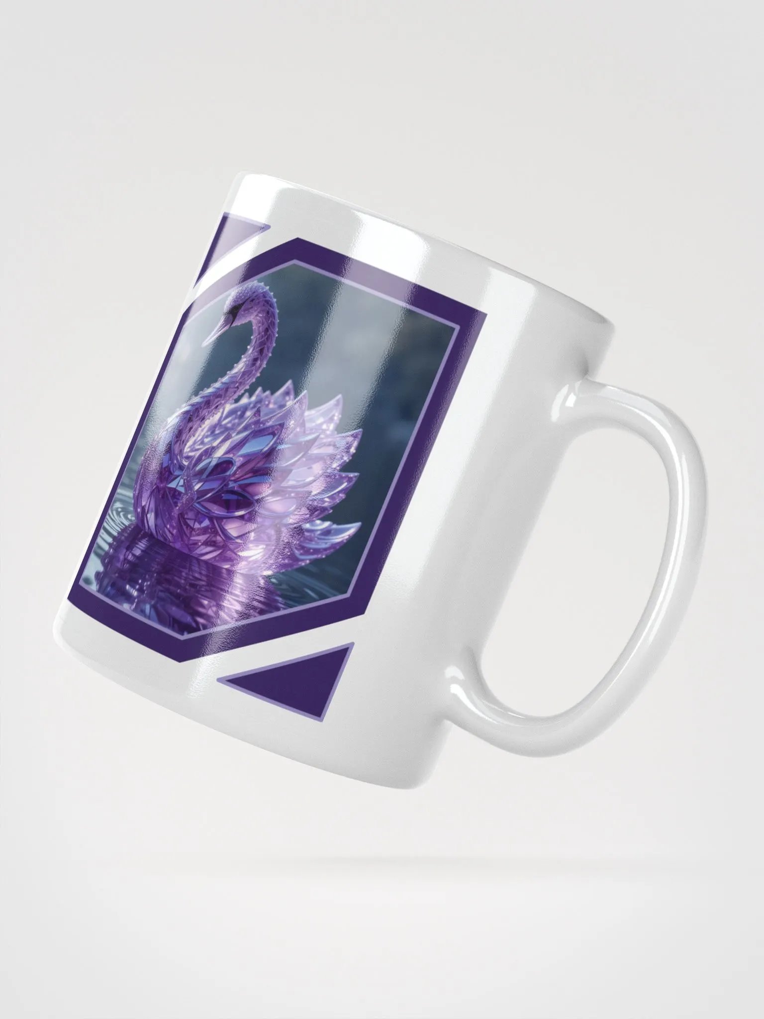 Glossy Mug: Amethyst Swan product image (2)