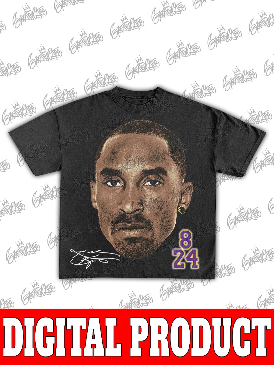 Kobe Bryant "Mamba Mentality" Face Los Angeles Lakers 8 & 24 Vintage Bootleg Graphic product image (1)