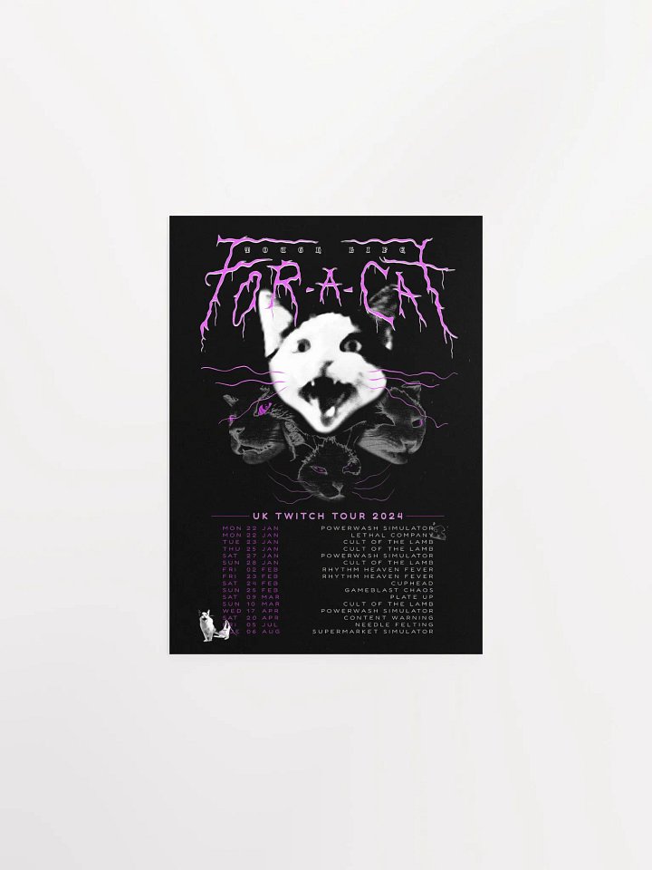 Tough Life for a Cat - Twitch 2024 Tour Poster! product image (1)