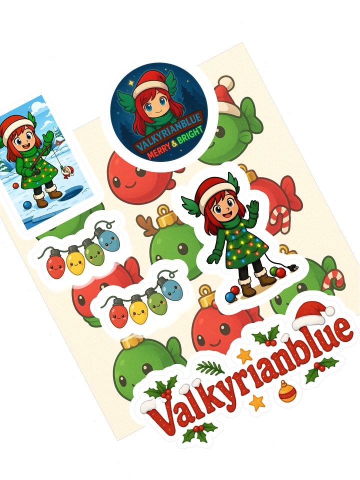 Valky's Merry & Bright Christmas Sticker Sheet product image (1)