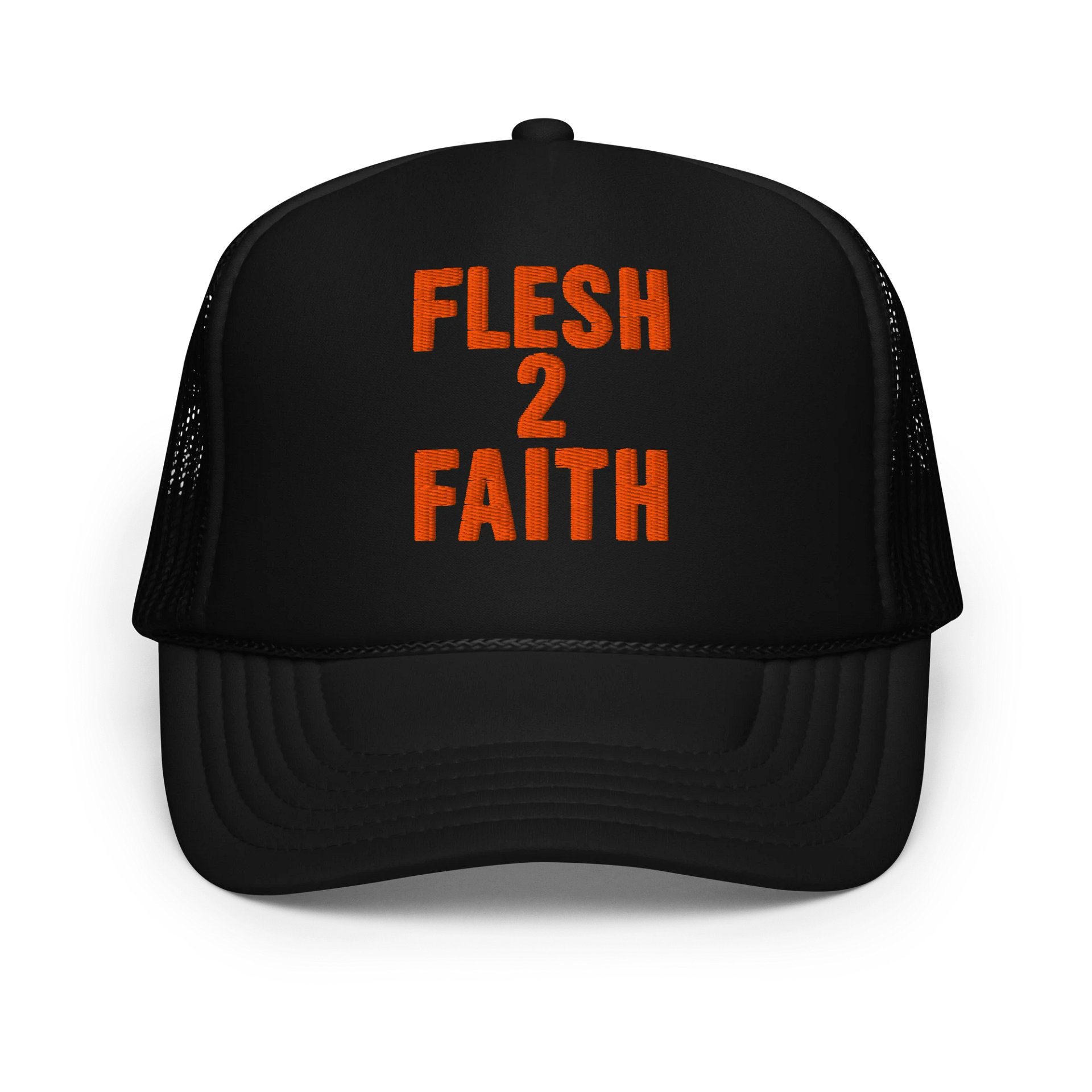 From Flesh 2 Faith — Logo Trucker Hat (Orange) product image (1)