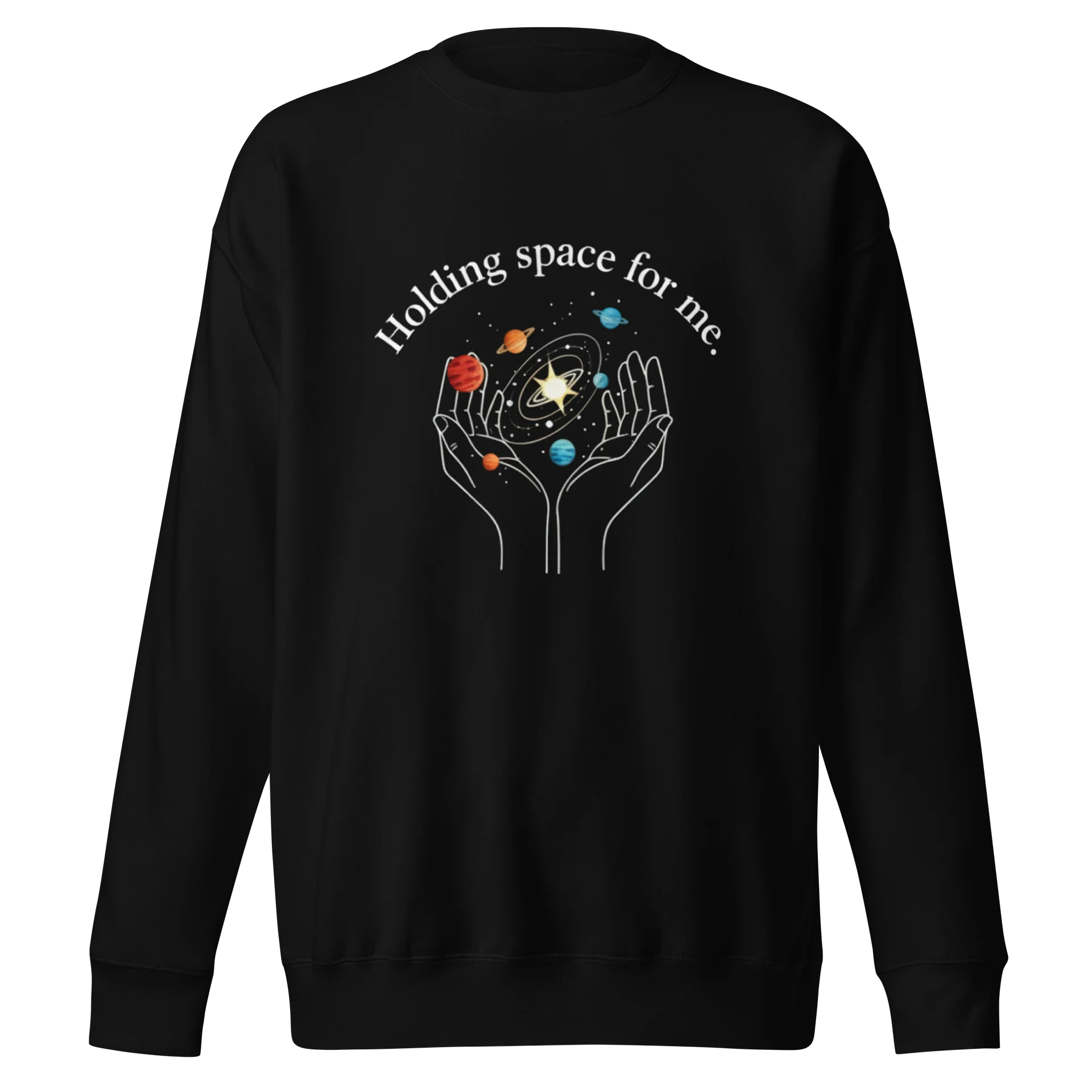 “Holding Space for Me” Long Sleeve Black Shirt product image (1)