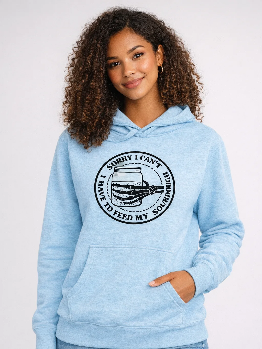Sorry I Can't, I Have to Feed My Sourdough Skeleton Hand Hoodie product image (10)