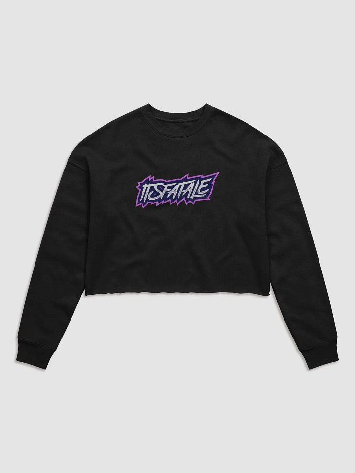 itsFatale Purple Outline Women's Crop Sweater product image (2)