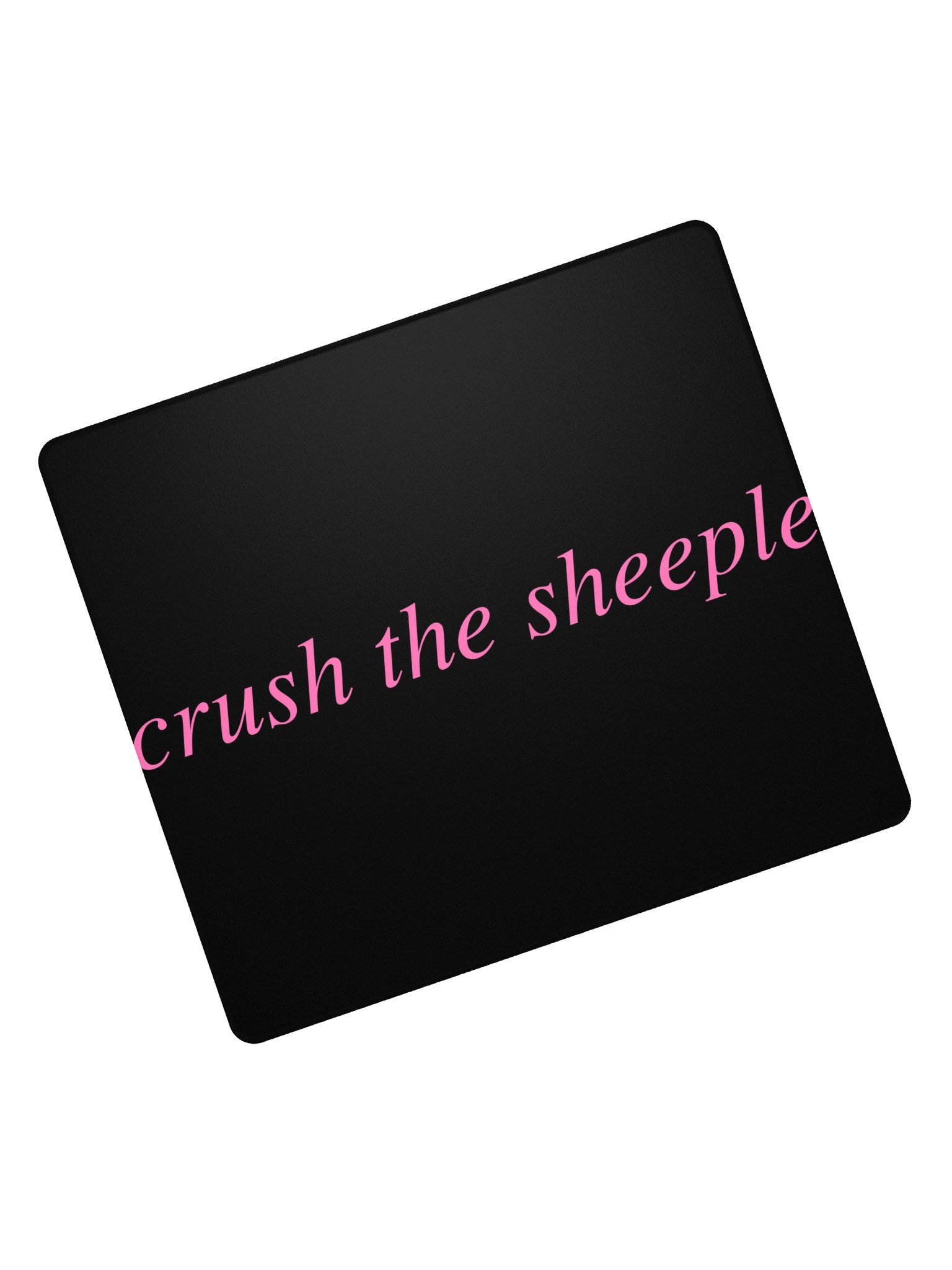 No ShopCo | Crush the Sheeple Gaming Mouse Pad - Pink on Black product image (7)