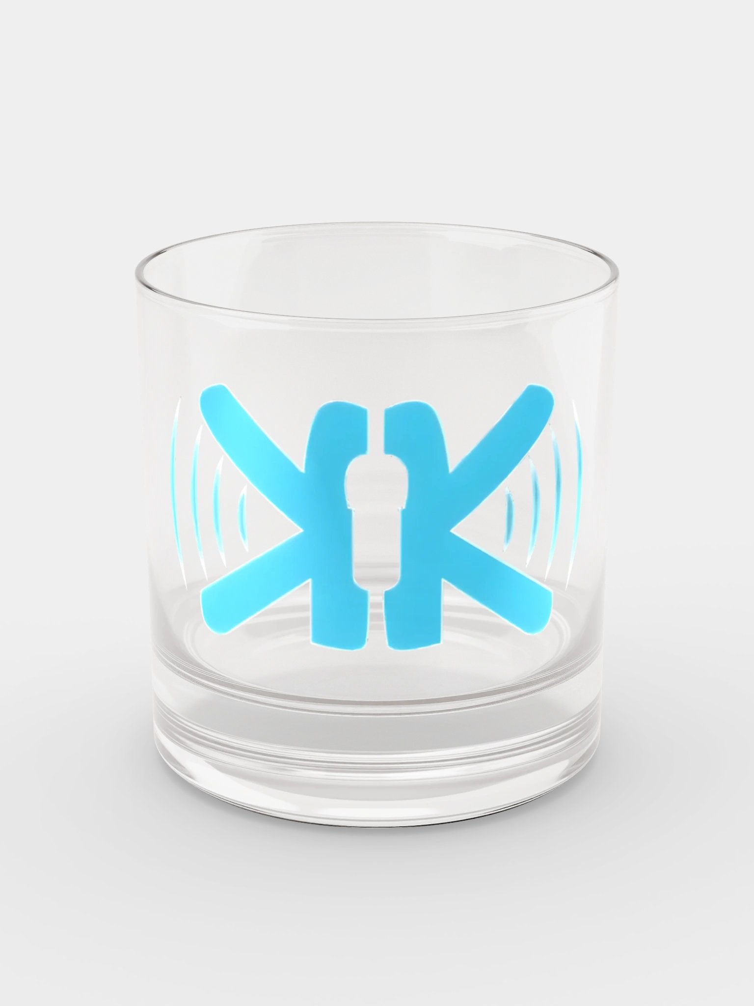 KIUK Rocks Glass — Cyan Logo product image (4)