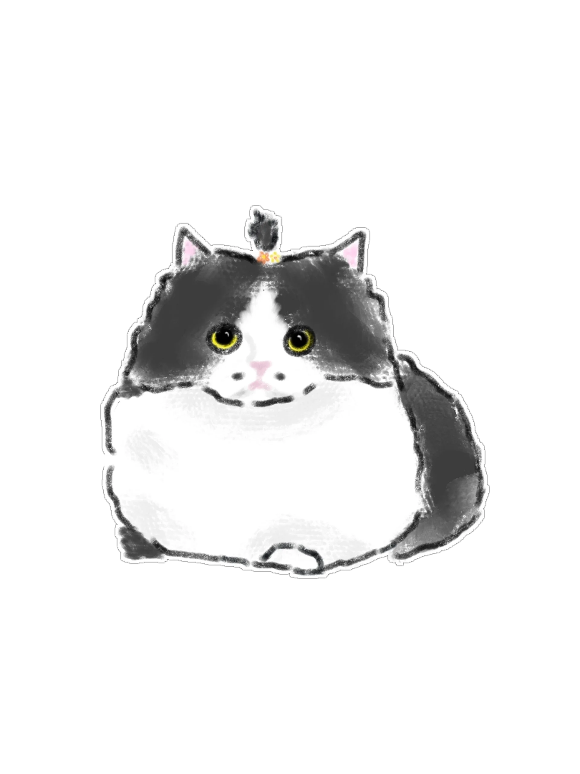 Aesthetic Hand-Drawn Watercolor Cat Sticker & Clipart Pack product image (7)