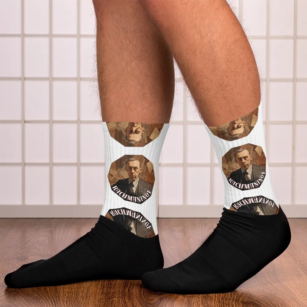 Sergej Rachmaninov - Oil Painting Portrait | Socks product image (12)