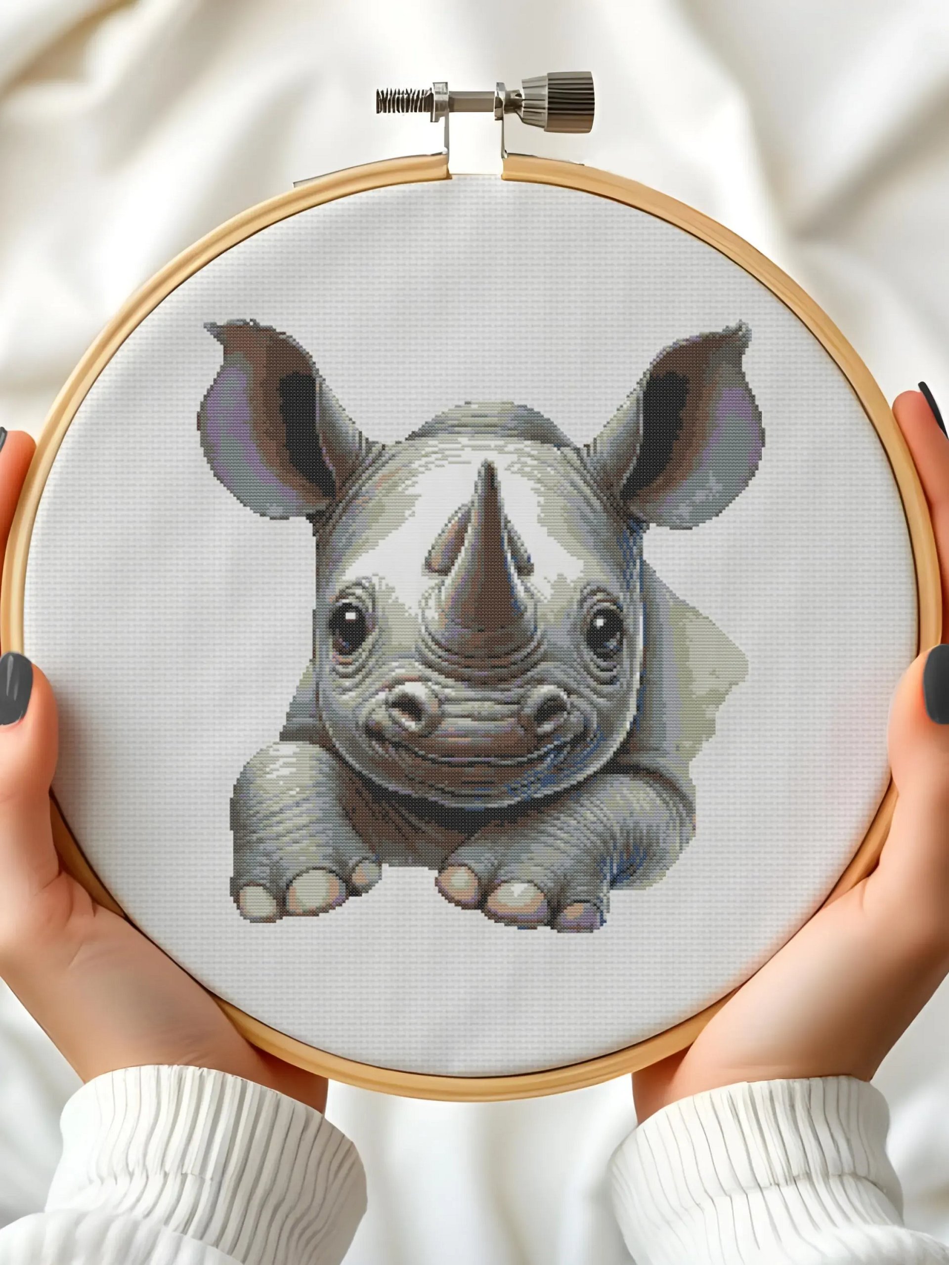 Baby Rhino Cross Stitch Pattern product image (6)
