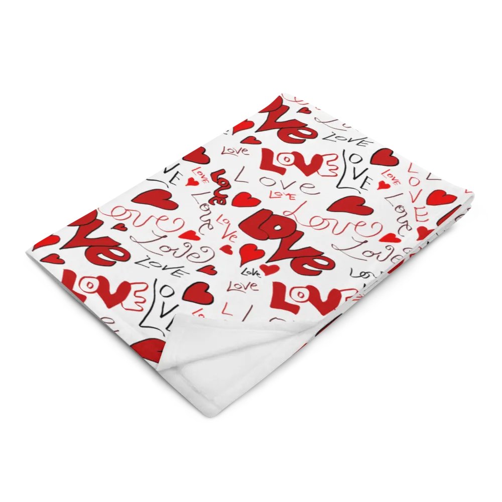 Love and Hearts Throw Blanket product image (4)