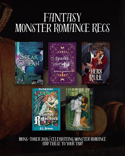 Happy Monstober! Today we're celebrating monsters in fantasy books, and I have a few gems for you! Check out the following au...