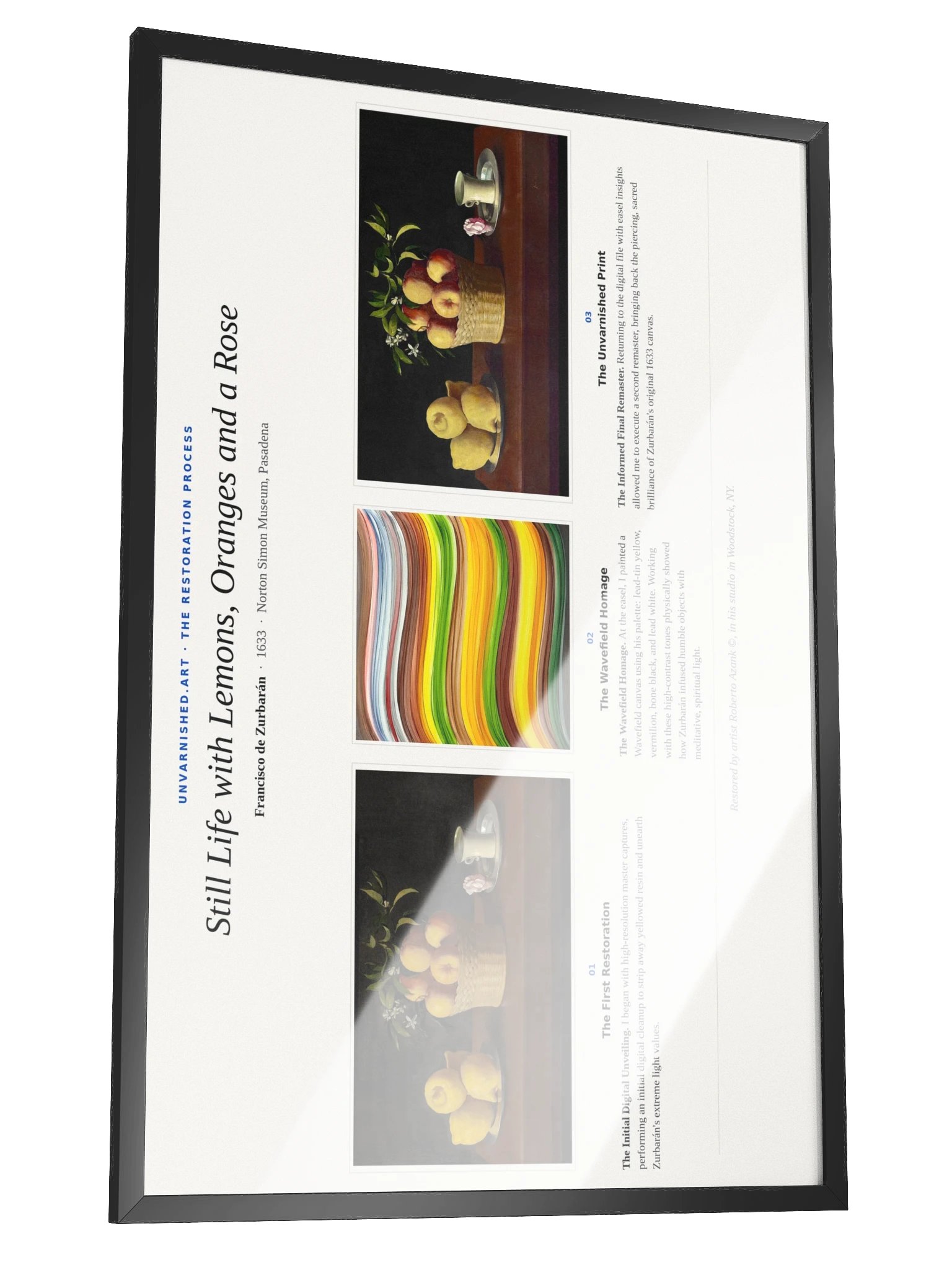 Still Life with Lemons, Oranges and a Rose — Framed Process Poster product image (2)