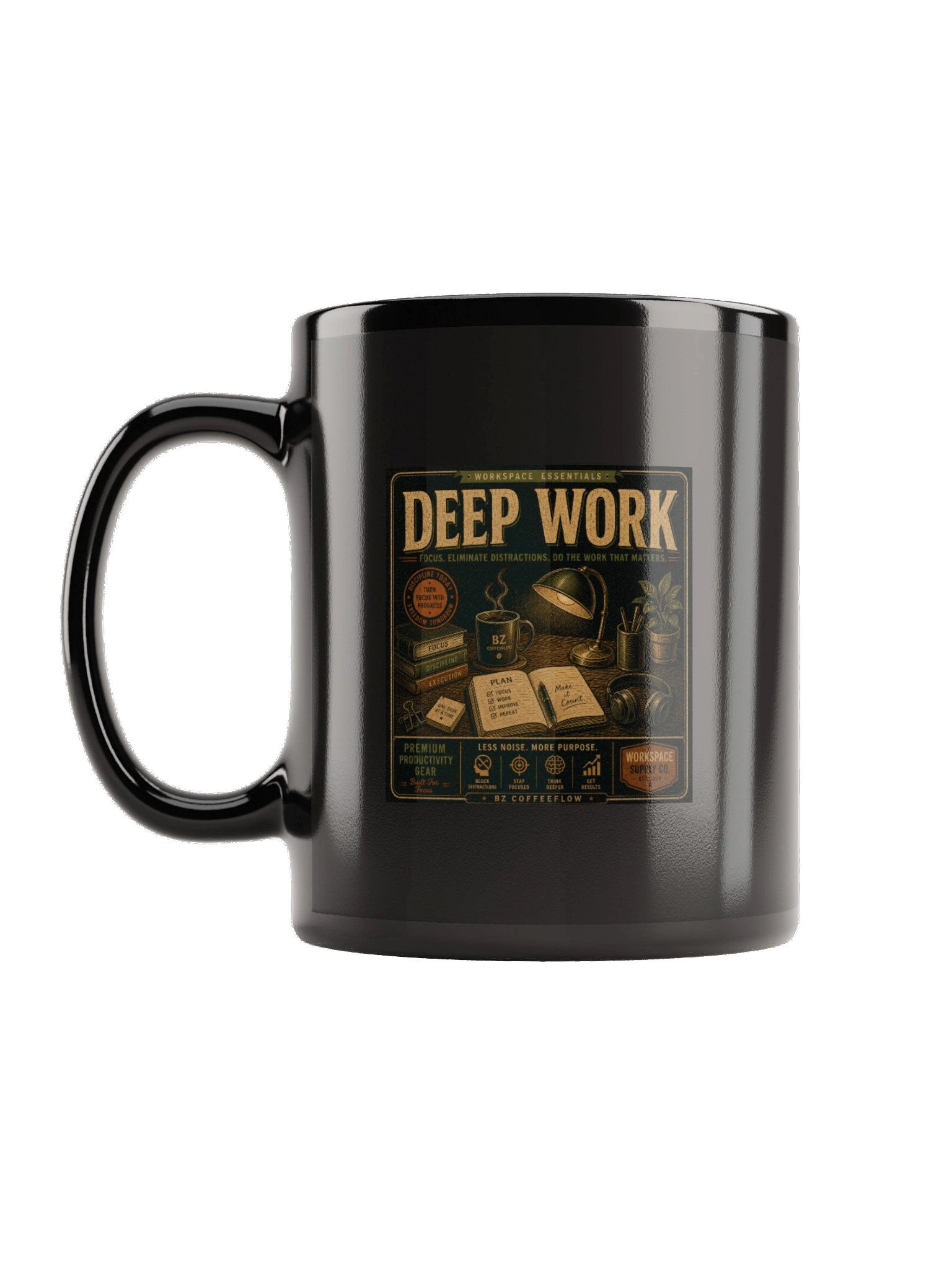 Deep Work – Focus & Productivity Metal Mug product image (1)