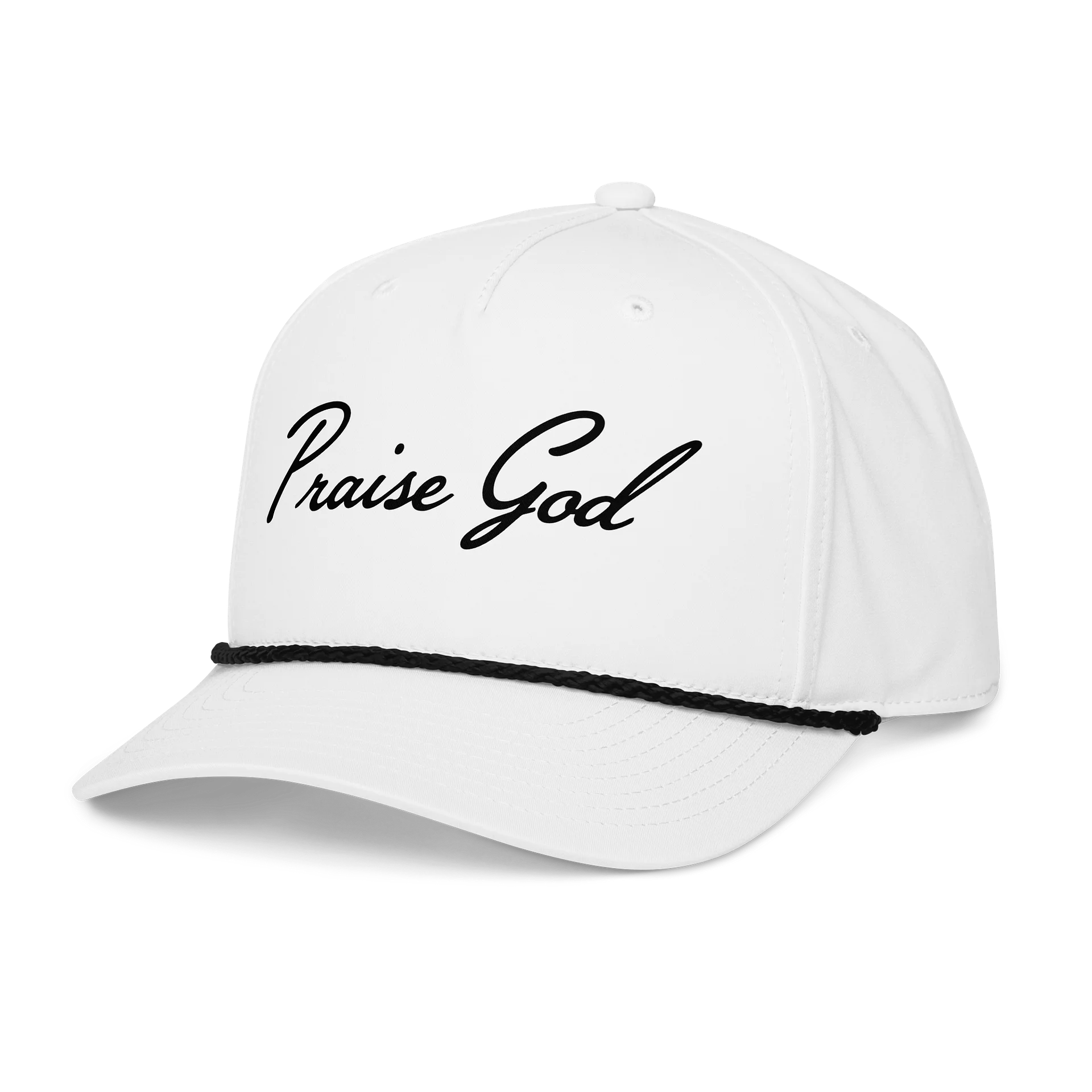PRAISE GOD ESSENTIAL GOLF ROPE HAT - WHITE product image (3)