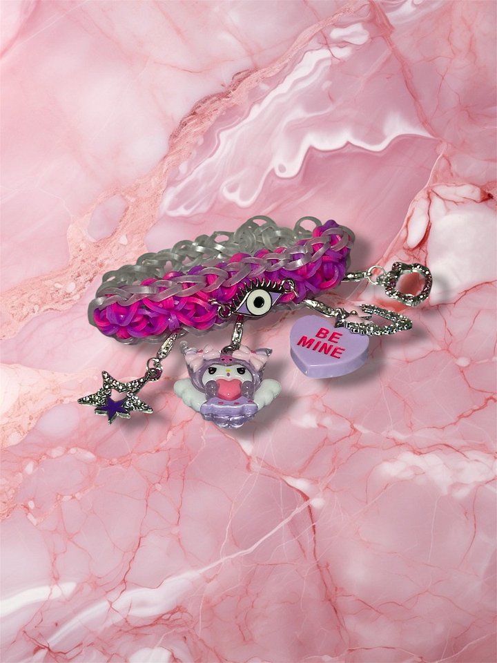 ‘Be Mine’ Angel Evil Eye Elastic Band Bracelet product image (2)
