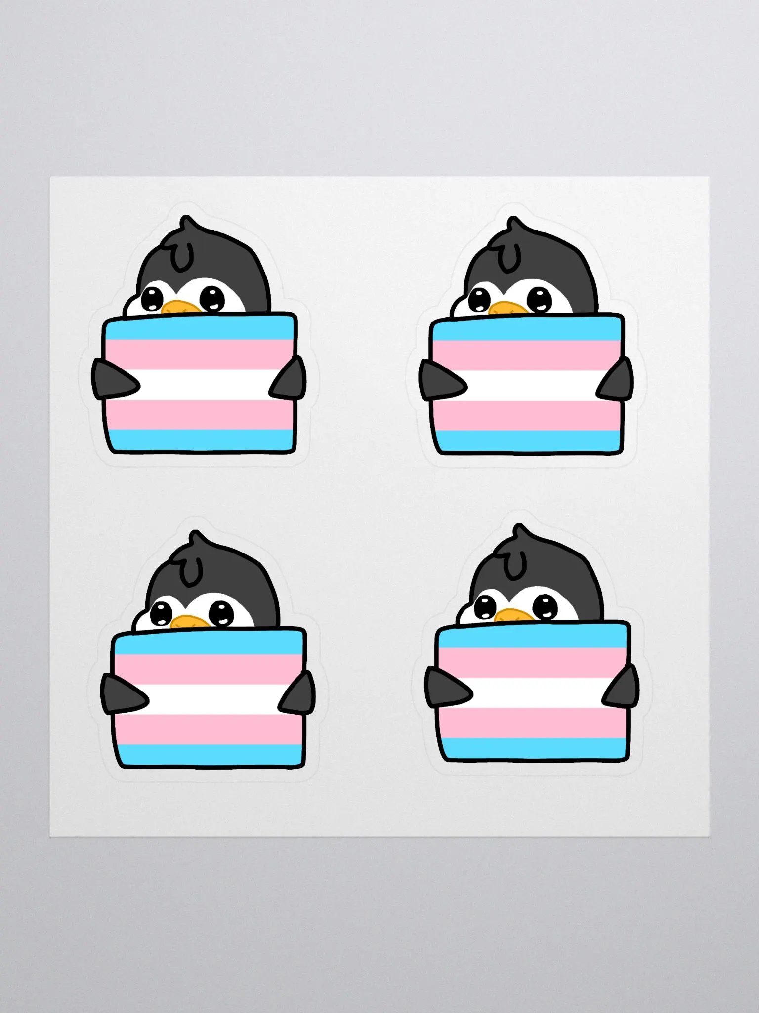 "Trans Pride" Lil' Guy - Sticker Sheet product image (1)