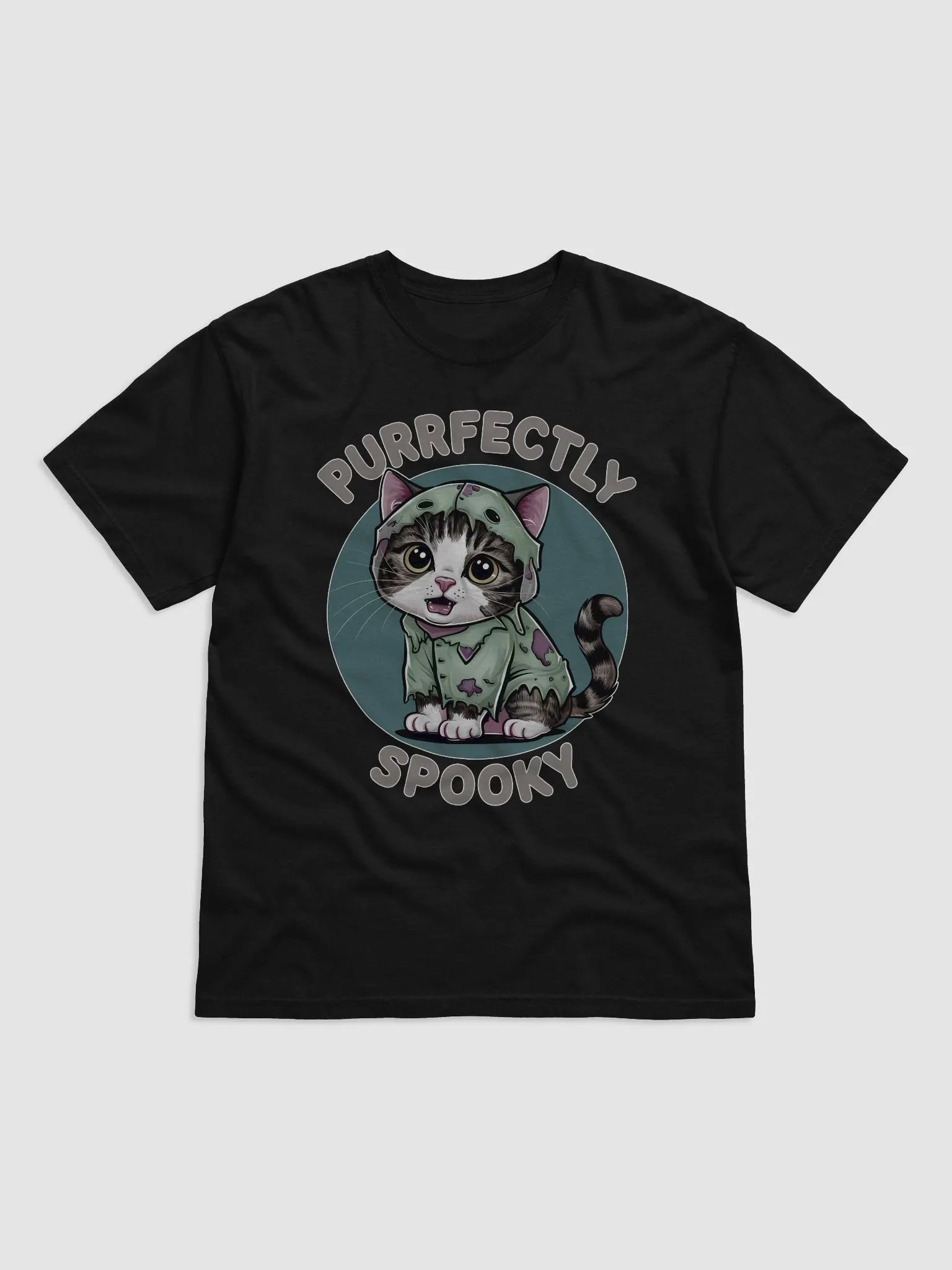 Purrfectly Spooky Cat Graphic Tee product image (1)