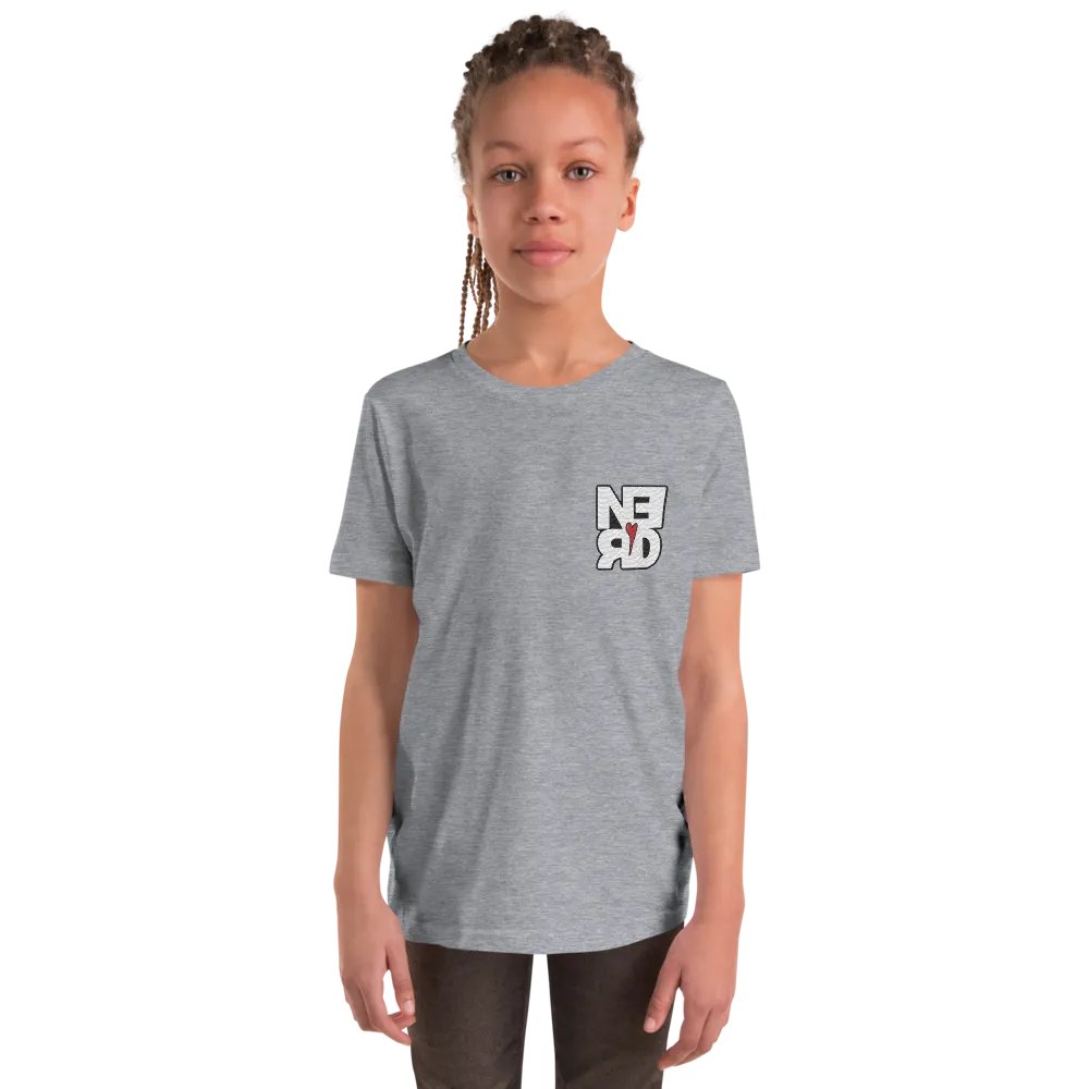 Nerd Heart Embroidered Youth Tee product image (134)