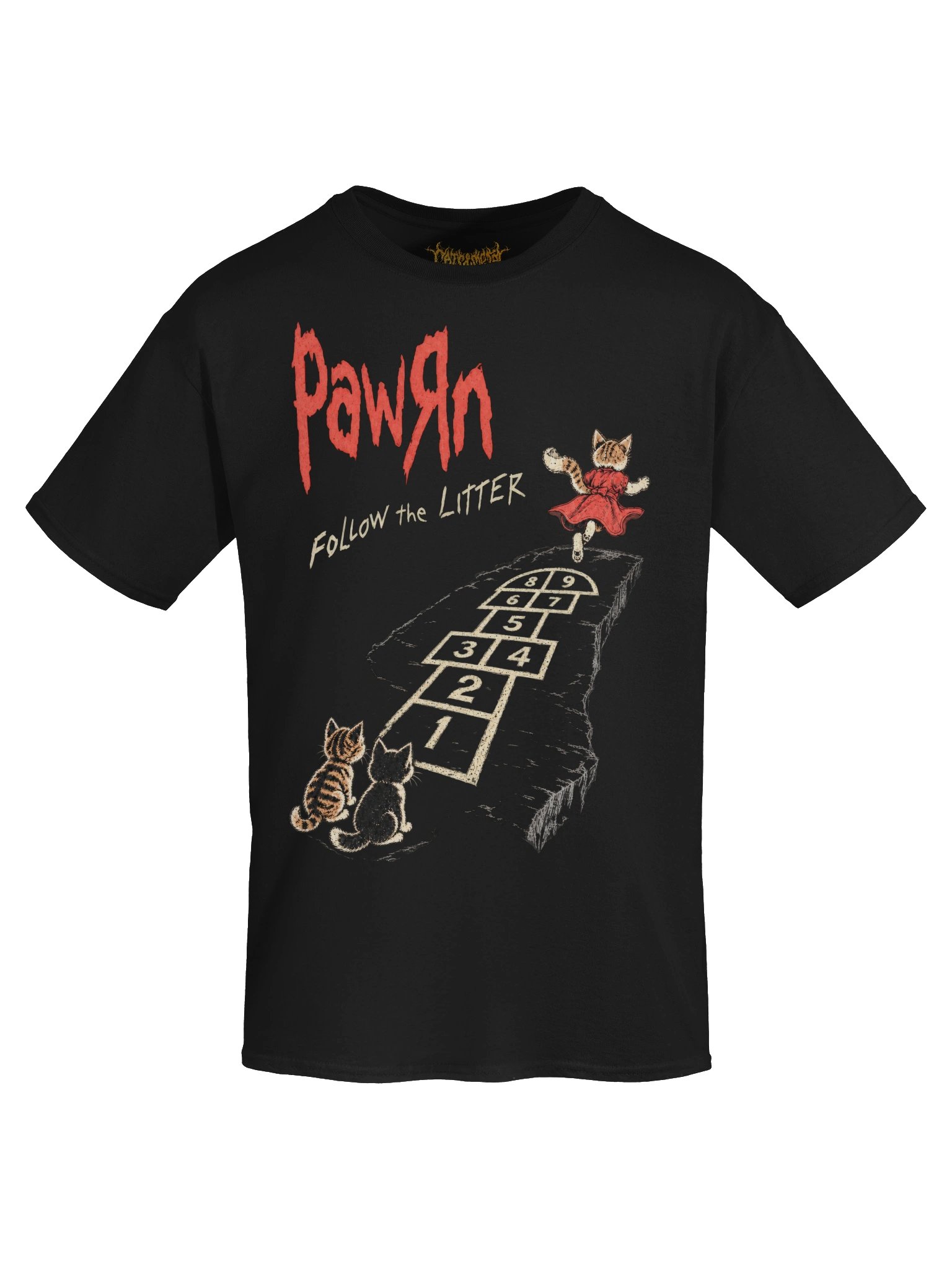 Pawrn “Follow the Litter” Tee — Korn Follow the Leader Cat Parody product image (5)