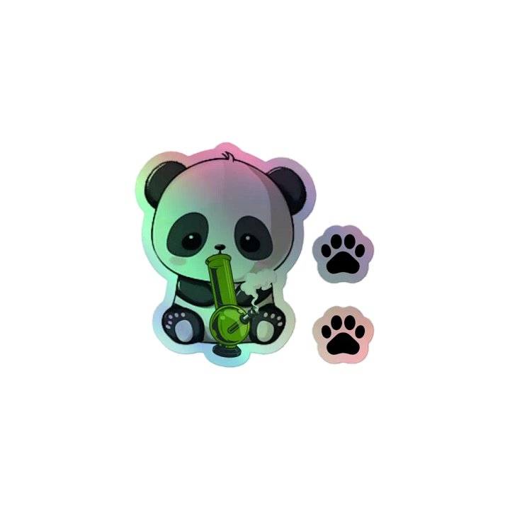 Bubbly Panda +2 Holographic Sticker Set product image (1)