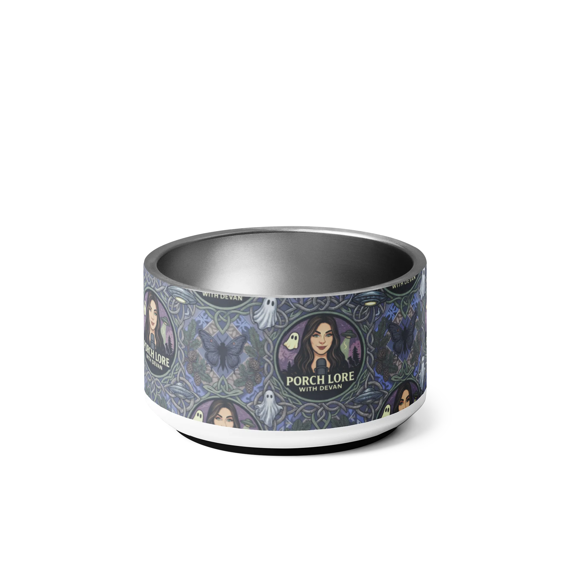 PORCH LORE DEVAN PERIWINKLE MOTH PET BOWL product image (3)