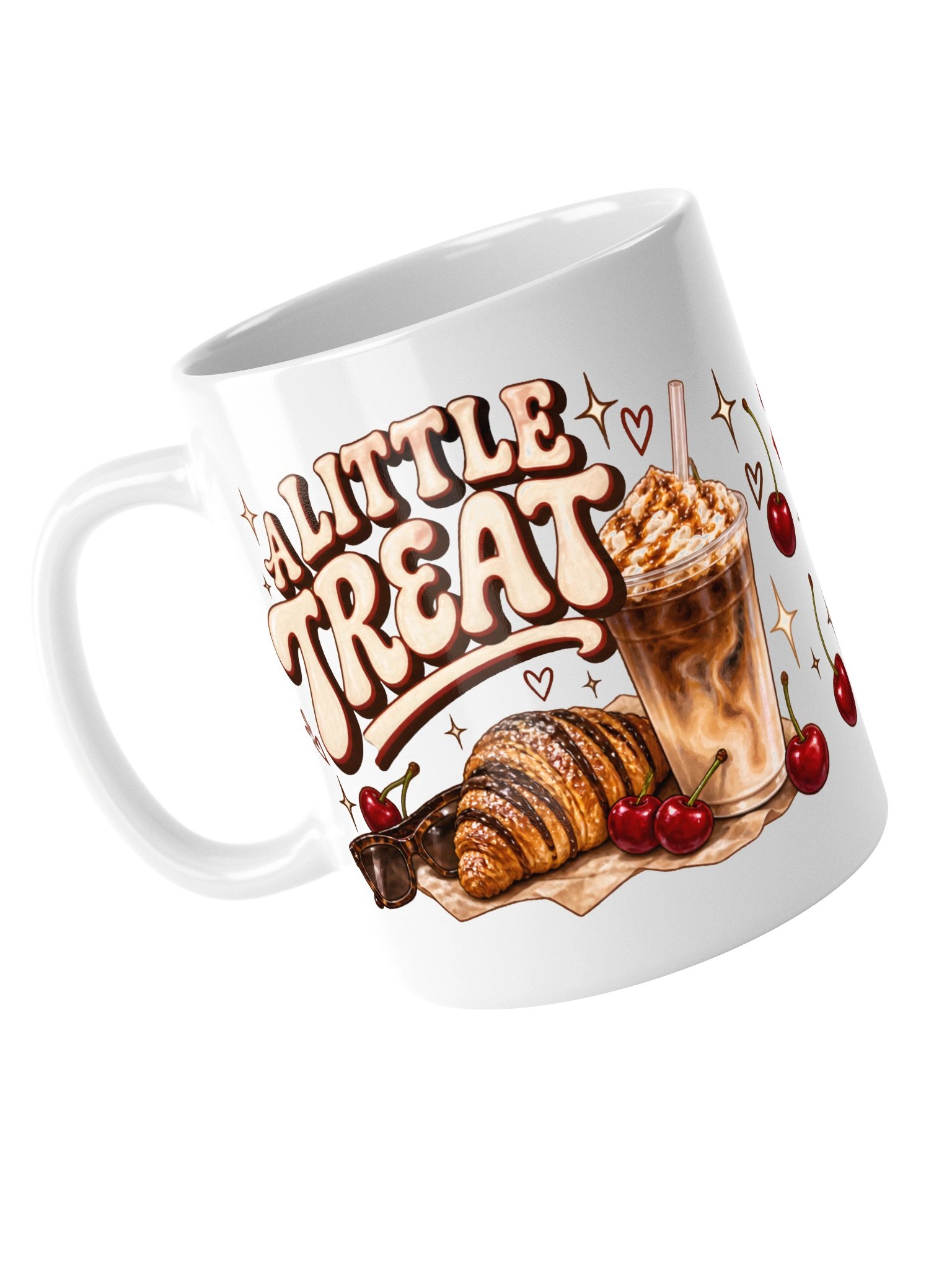 Cute Coffee Mug | A Little Treat Croissant & Cherry Cup product image (6)
