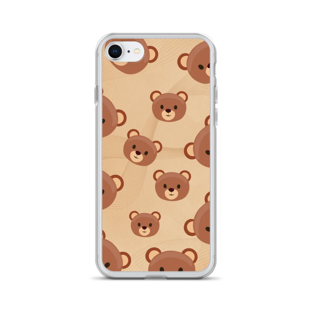 Teddy Bear Faces Clear Case for iPhone product image (28)